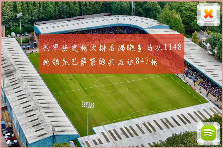 西甲历史轮次排名揭晓皇马以1148轮领先巴萨紧随其后达847轮